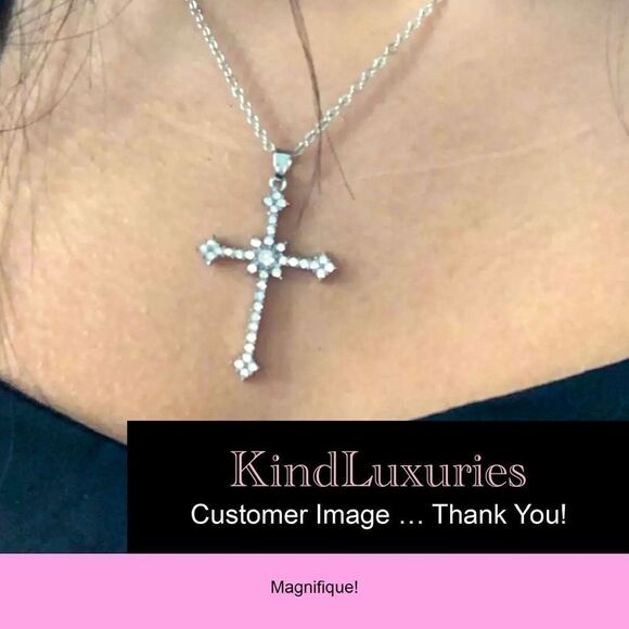 💎226💎Diamond Cross Necklace Pendant for Women and Girl’s - Picture 7 of 16